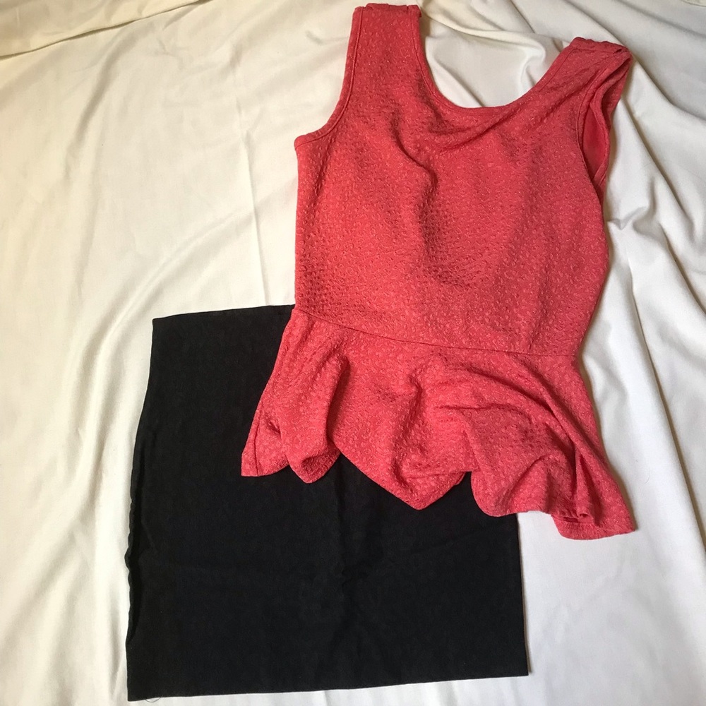 Black mini skirt